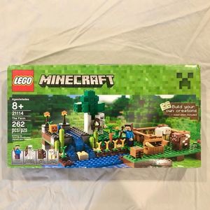 New Legos 21114 Minecraft The Farm Steve Skeleton Cow Sheep Minifigures Retired